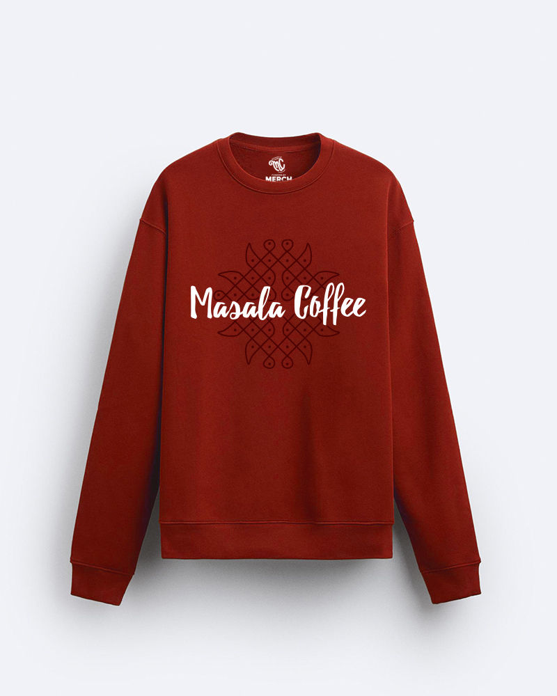 Masala Coffee F&B Regular Fit Sweatshirt - Rust Red