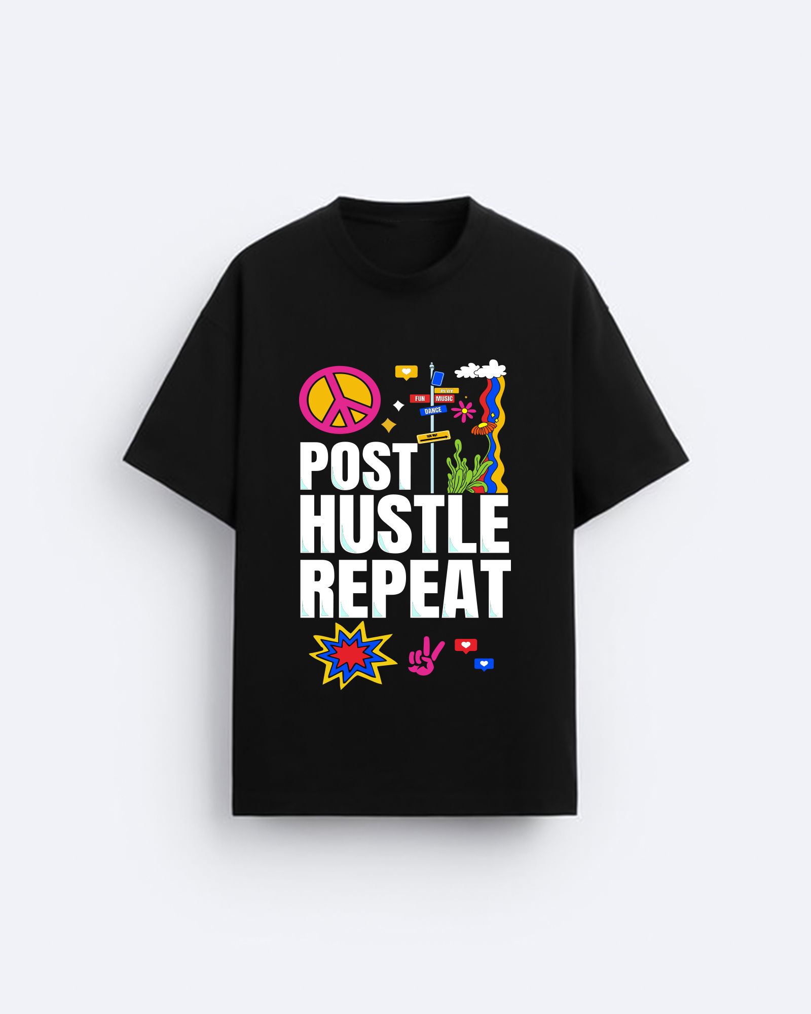 Post Hustle Repeat Oversized Tshirt