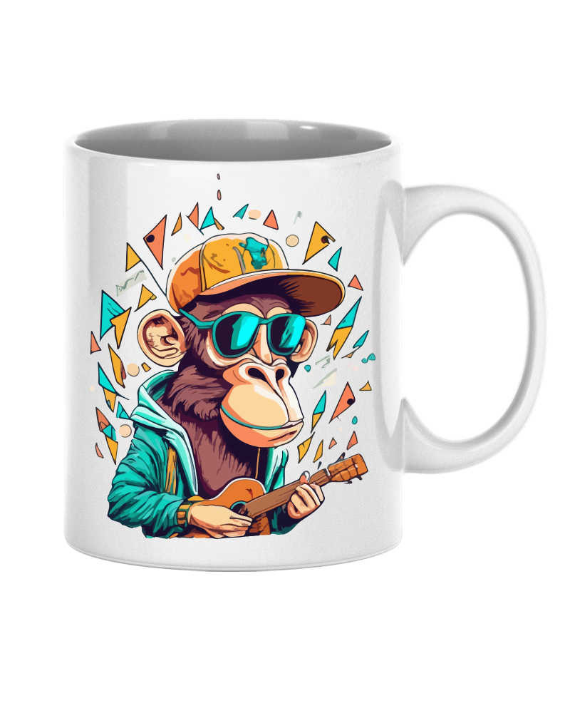 Gorilla Ukulele Surreal Design Mug