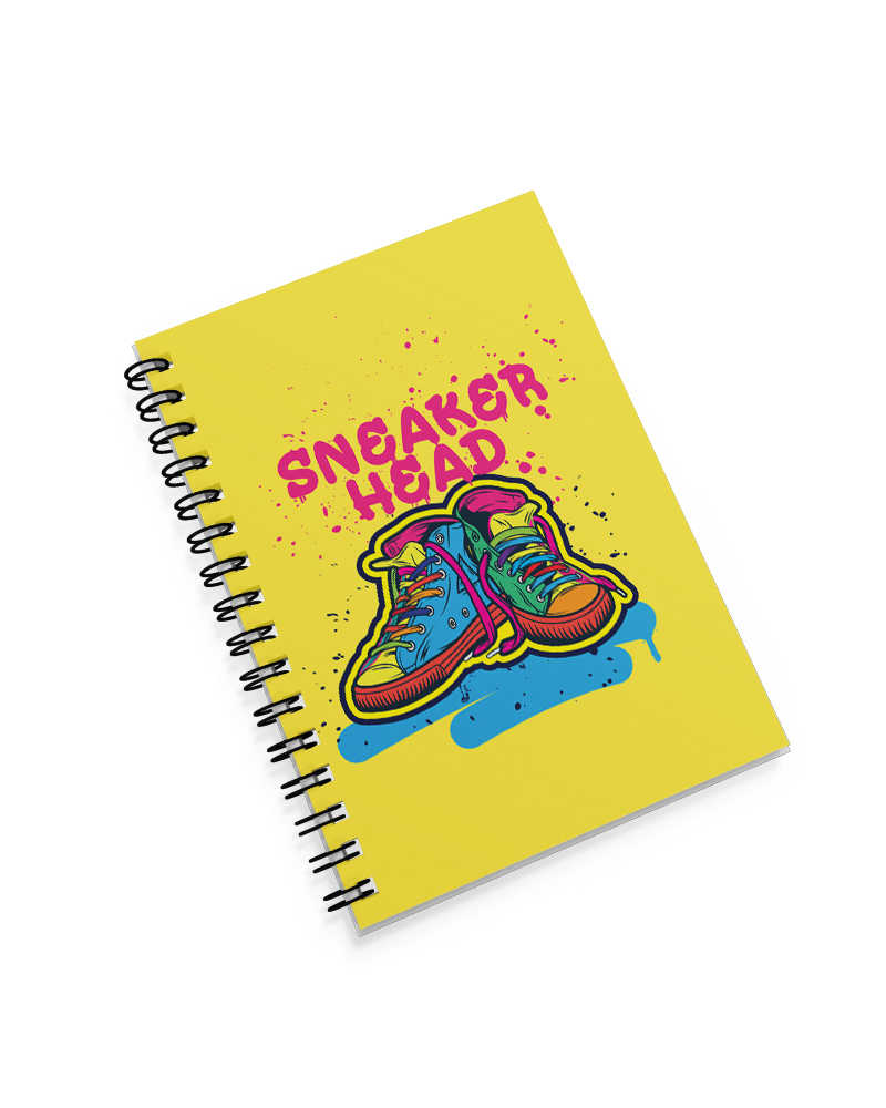 Sneaker Head Spiral Diary - Yellow 