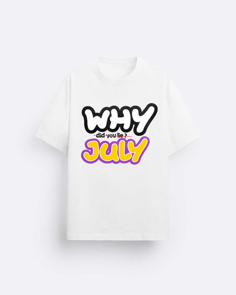 Why did you lie Oversized Tshirt - White