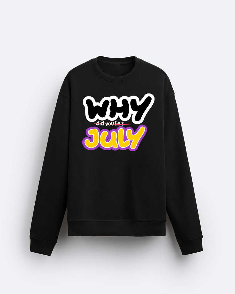 Why did you lie Regular Fit Sweatshirt - Black