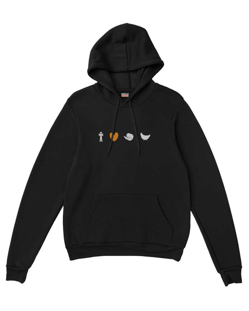 I love butter Chicken icon Hoodie - Black