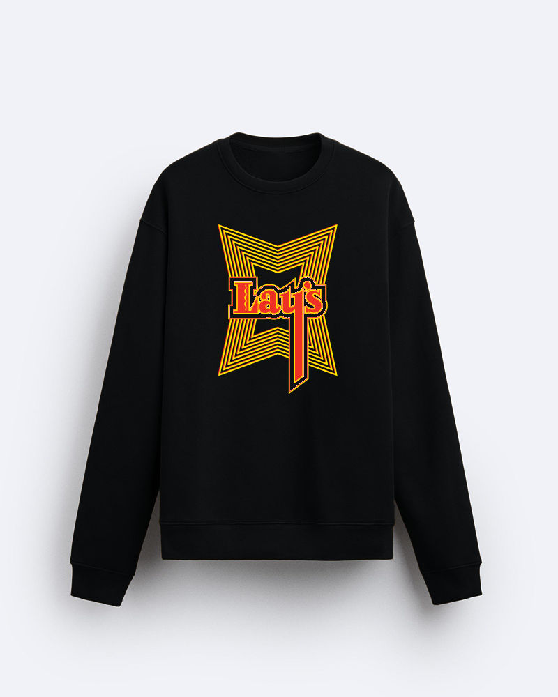 Lays Star Black Regular Fit Sweatshirt