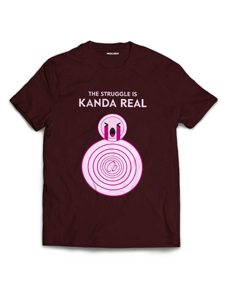 The Struggle Is Kanda Real Tshirt - Sangria Maroon