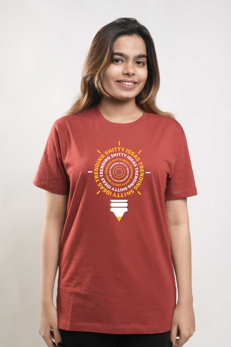 Shitty Ideas Trending Tshirt - Rust Red