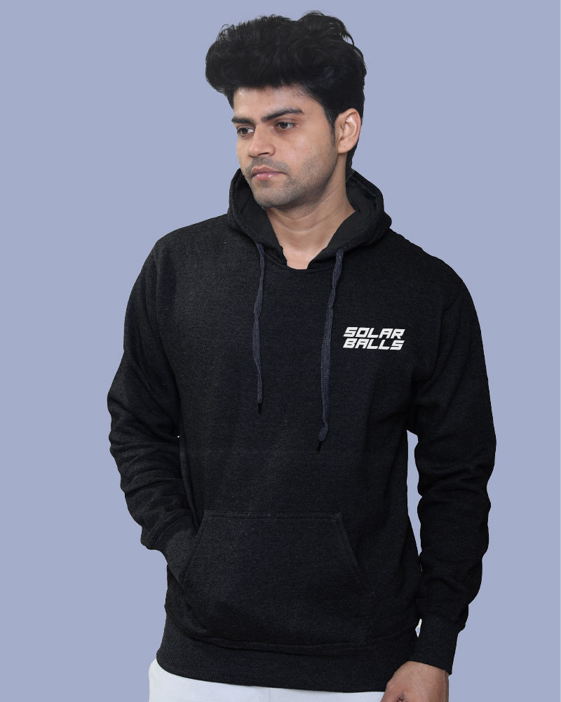 Planets surrounding Sun Fleeced kangaroo pockets Hoodie