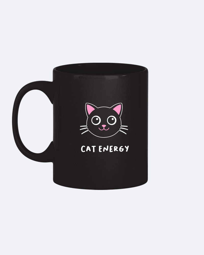 Cat Energy black Mug