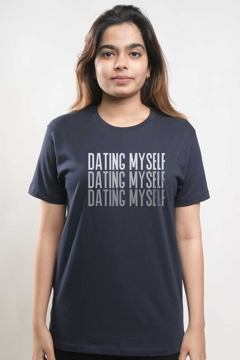 Dating Myself Tshirt - Navy Blue