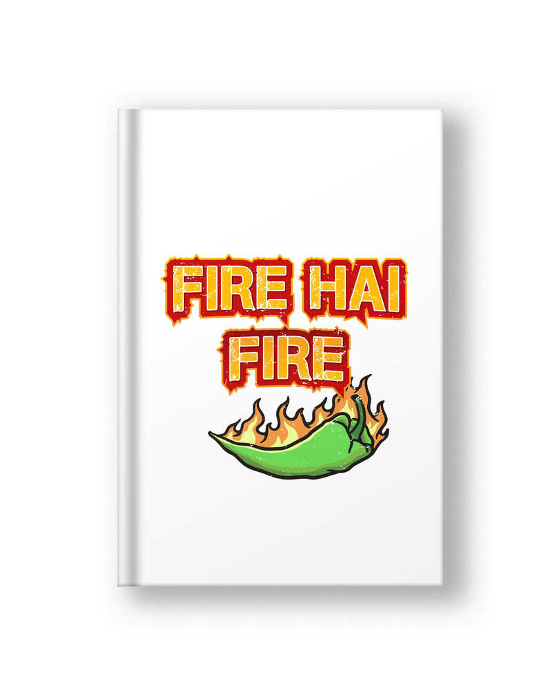 Fire Hai Fire Hardbound Diary - White