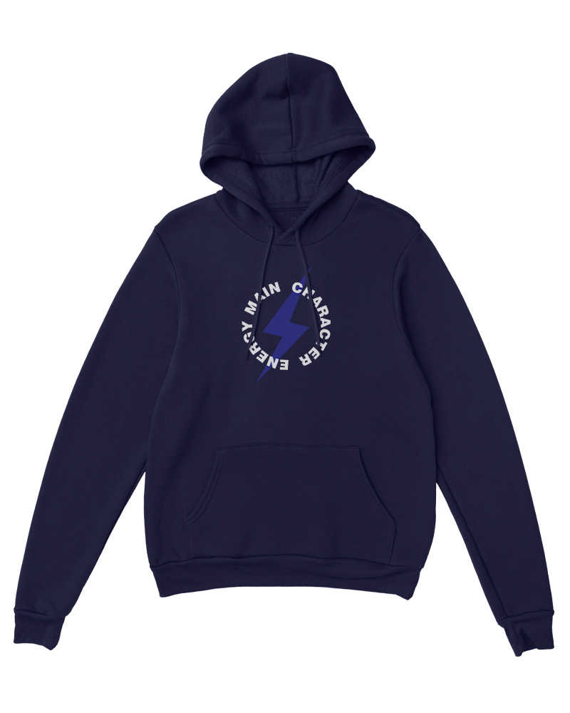 Main Character Energy (Blue Flash) Hoodie - Navy Blue 