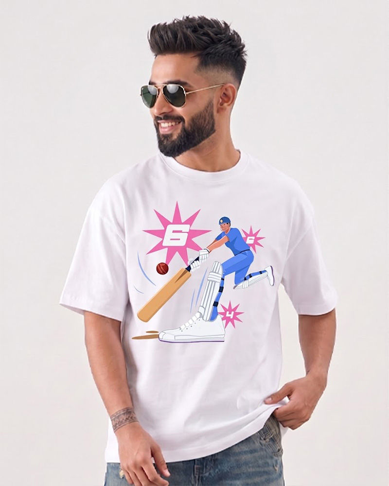 Boundary Banger Tee White Oversized T-Shirt
