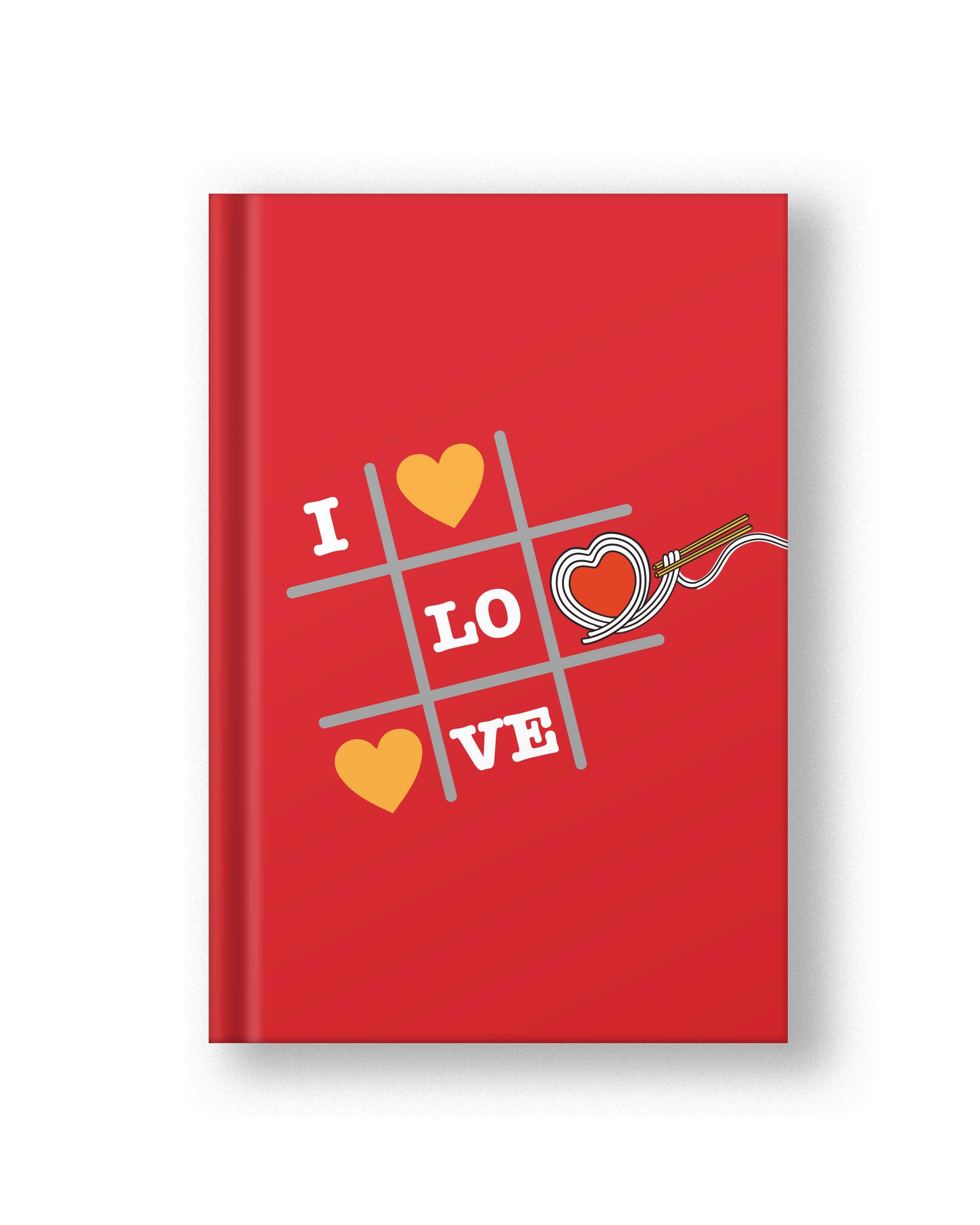 Tic Tac Design Front & Back Hardbound Diary - Red