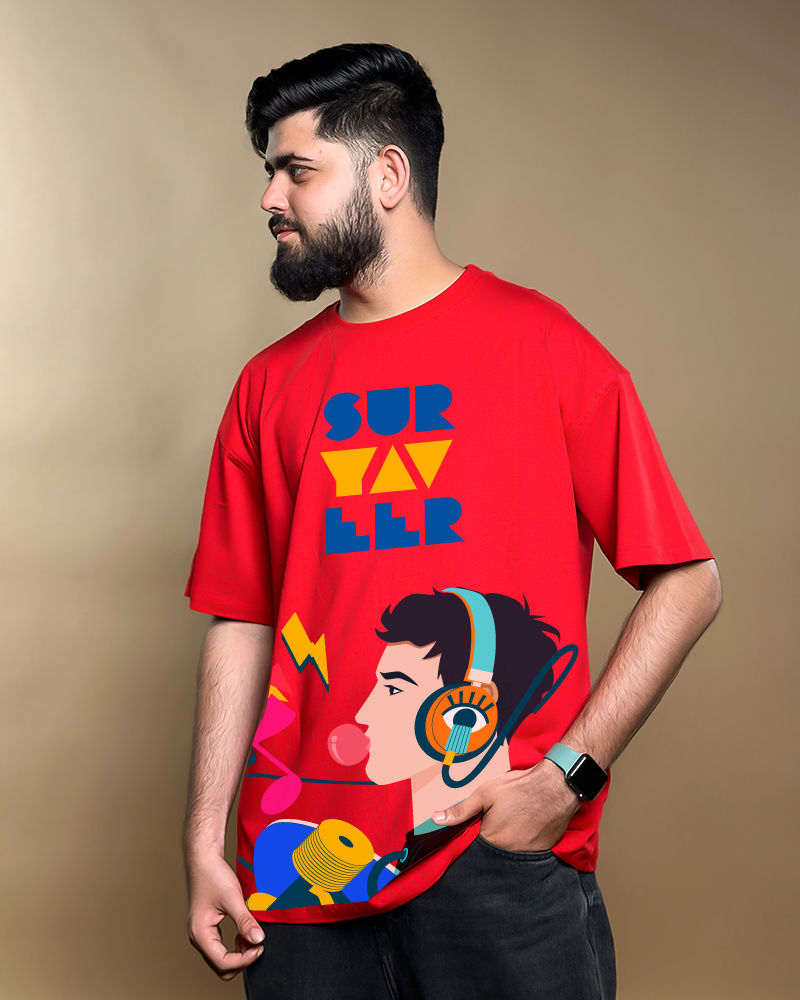 Suryaveer Leggo Male Design Oversized Tshirt