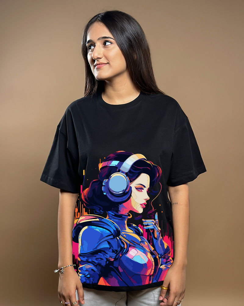 Astro Surreal Female Design  Oversized Tshirt