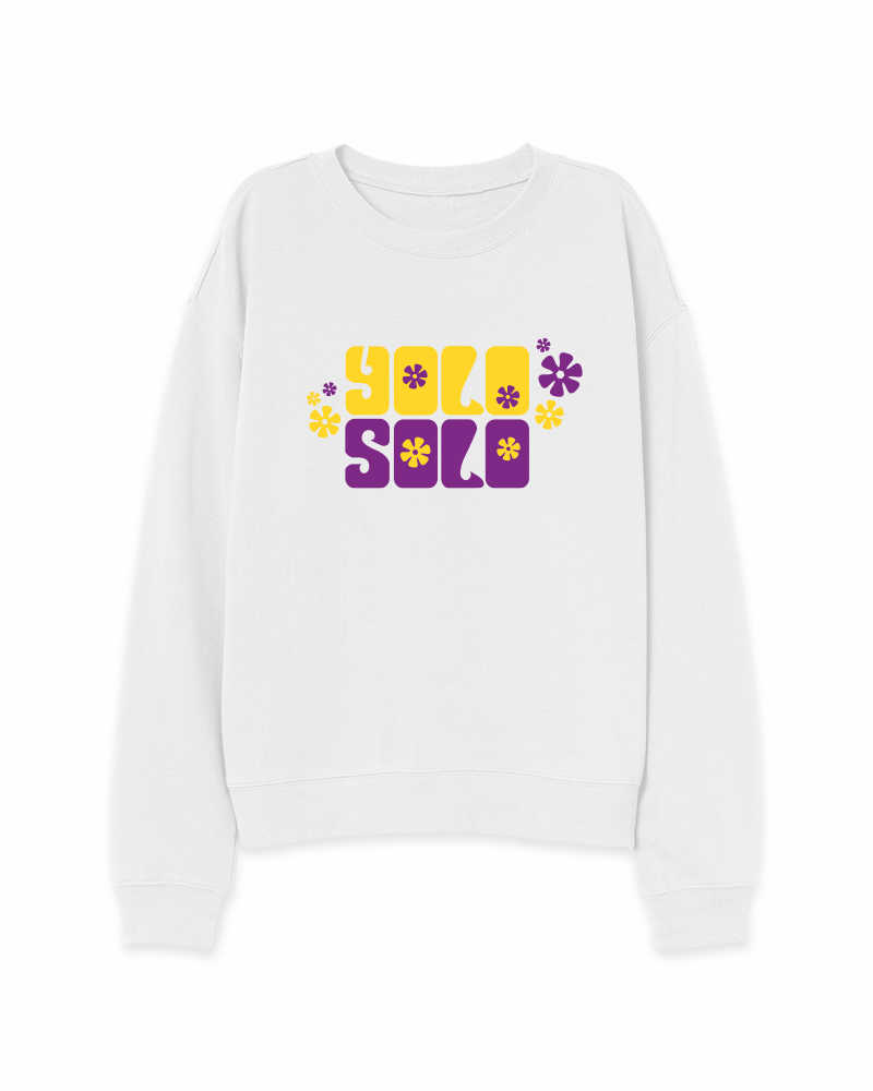 Yolo Solo Sweatshirt - White