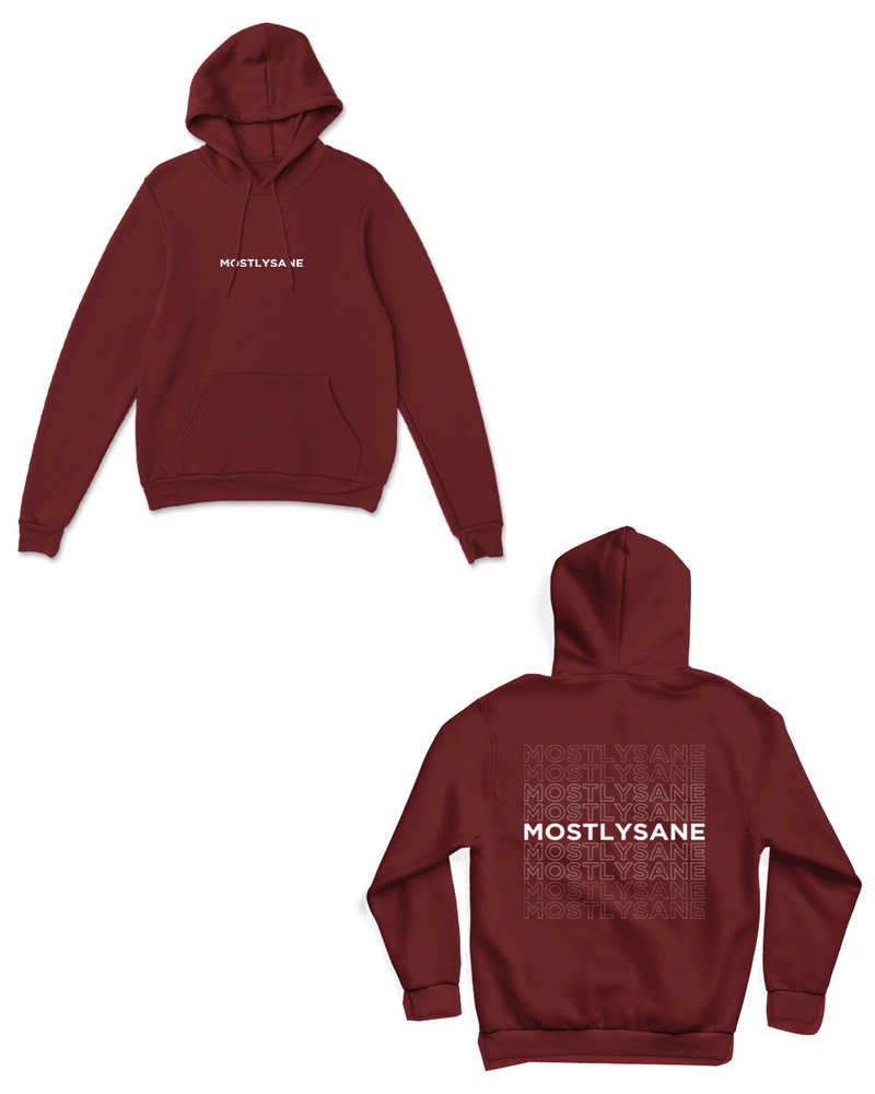 MostlySane Hoodie - Burgundy