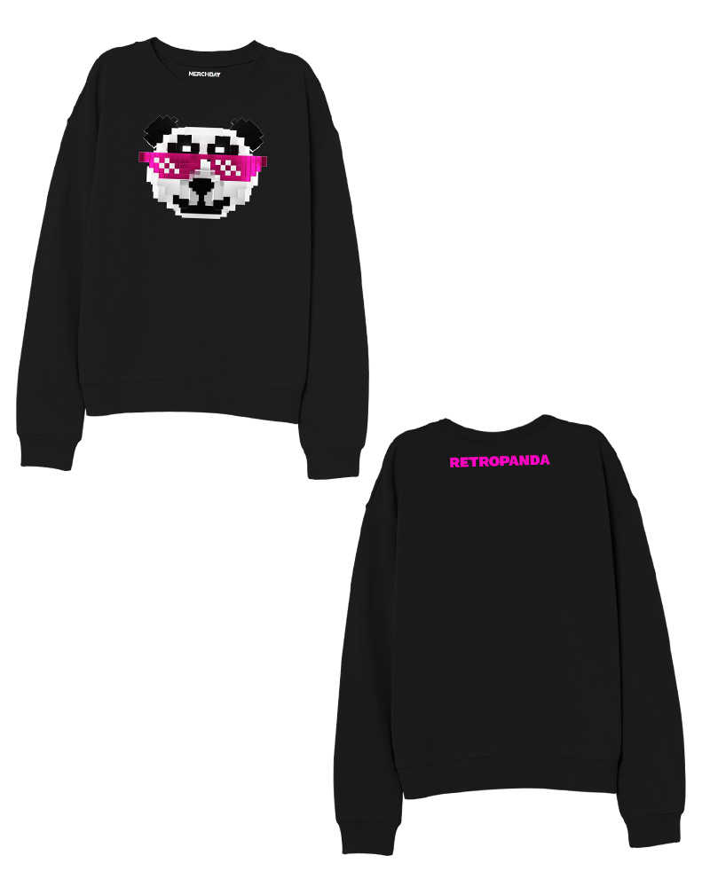 RetroPanda (F&B) Sweatshirt - Black