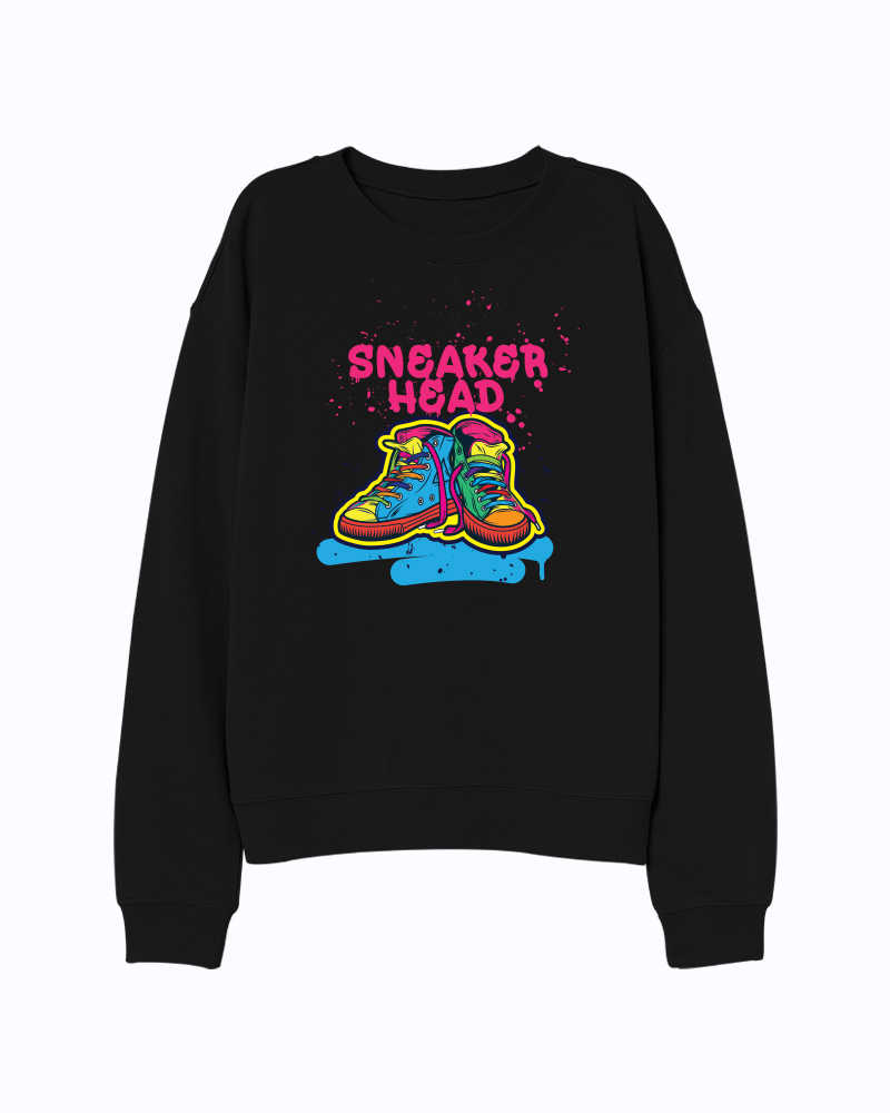 Sneaker Head Sweatshirt - Black