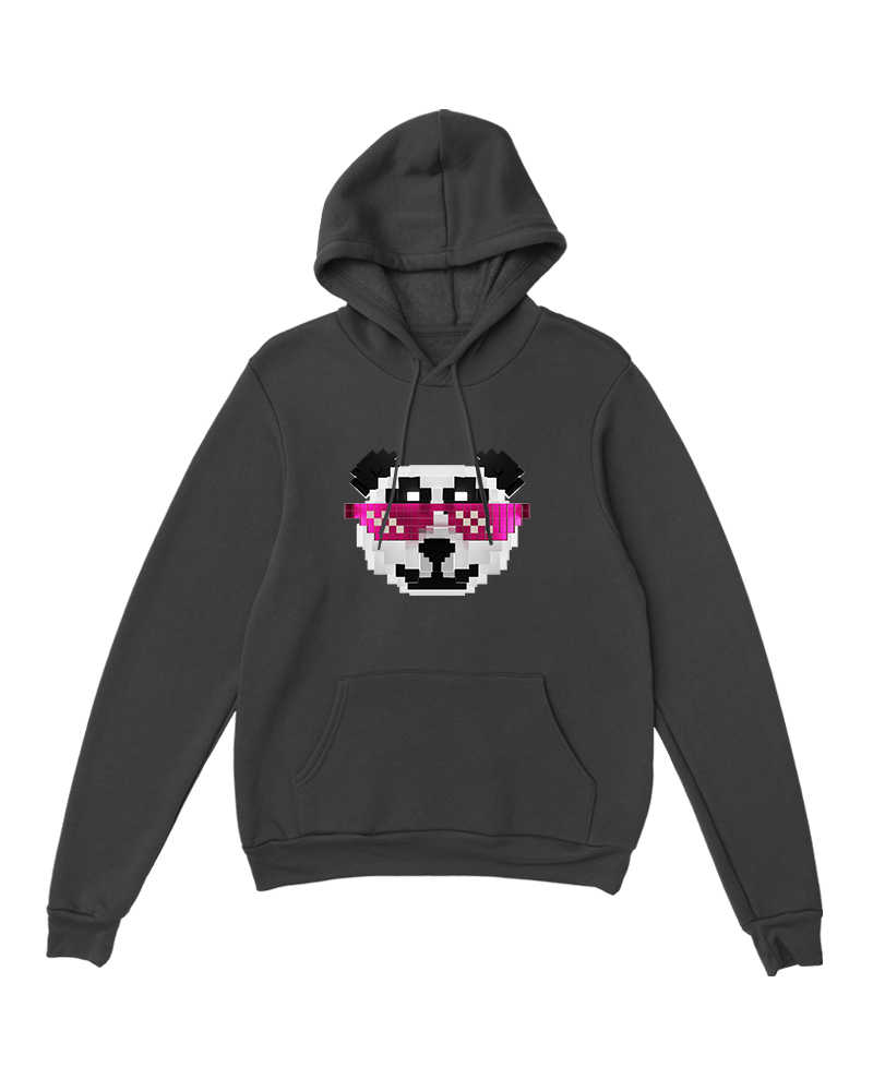 RetroPanda Mascot Hoodie - Heather Charcoal