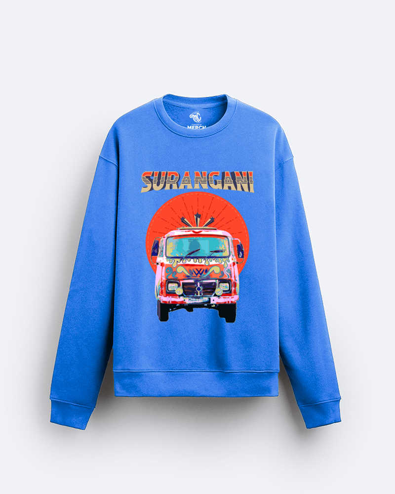 Surangini F&B Sapphire Blue Regular Fit Sweatshirt