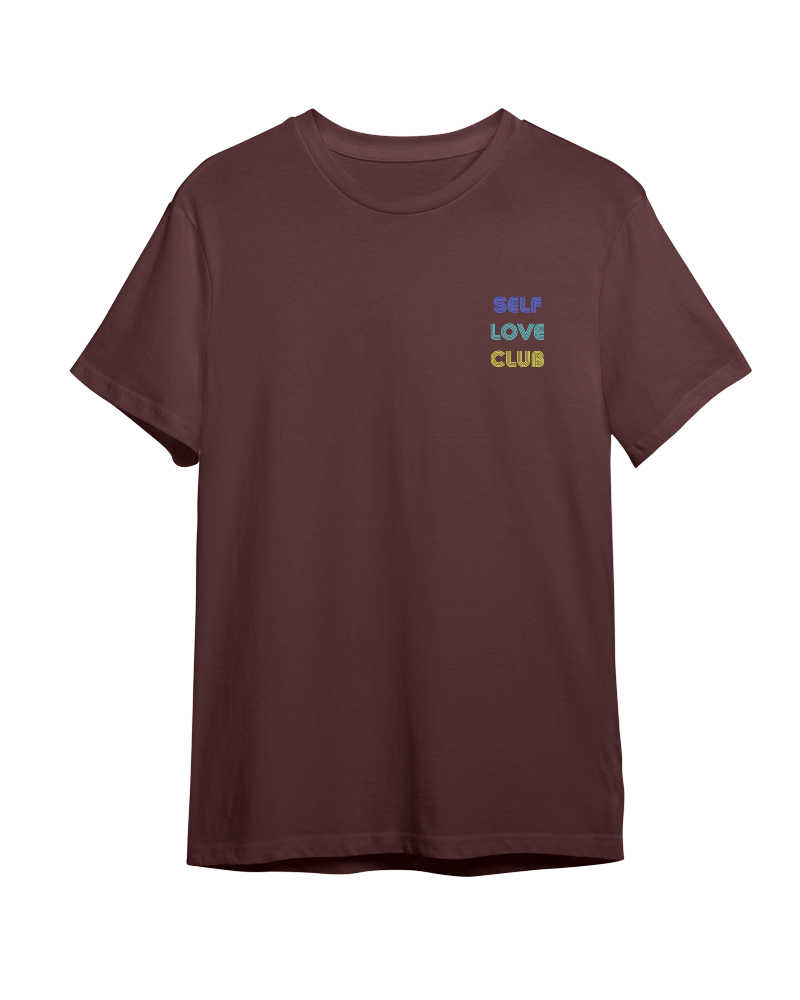 Self Love Club Tshirt - Sangria Maroon