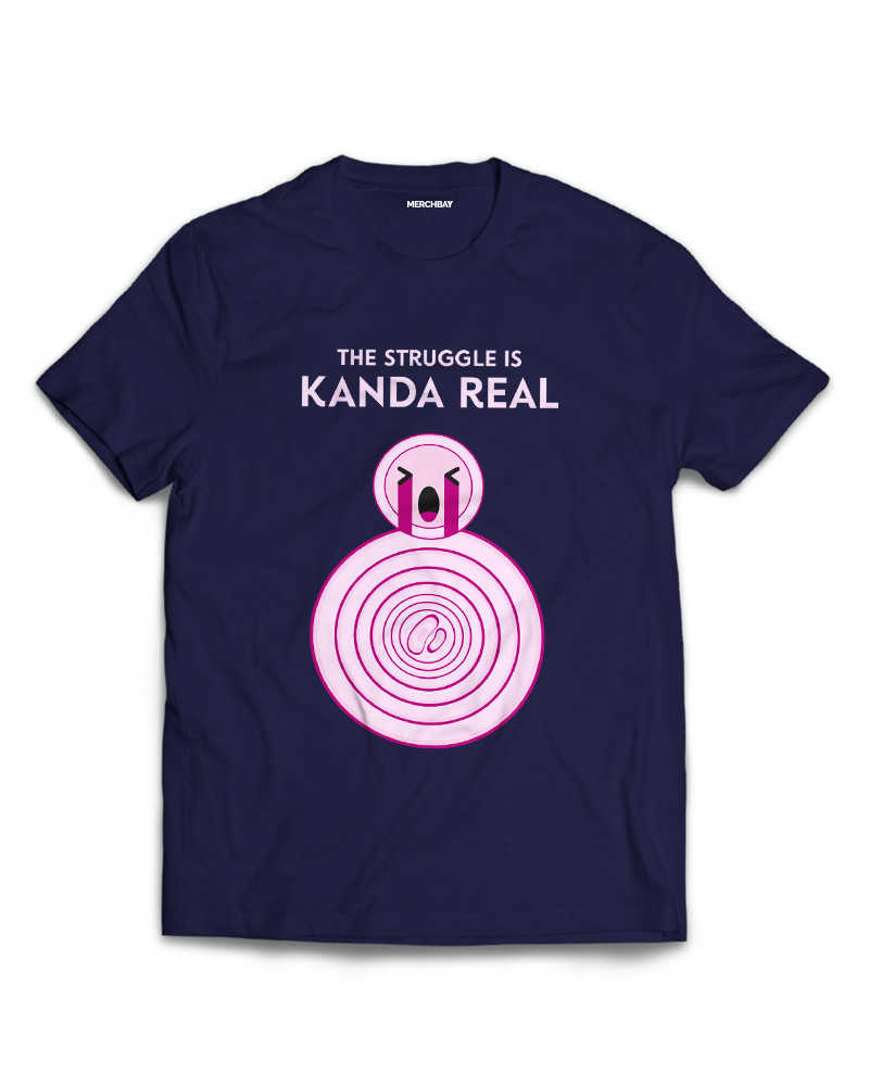 The Struggle Is Kanda Real Tshirt - Navy Blue