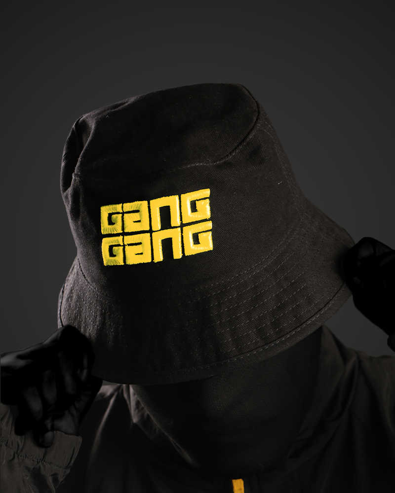  BLACK GANG GANG BUCKET HAT 