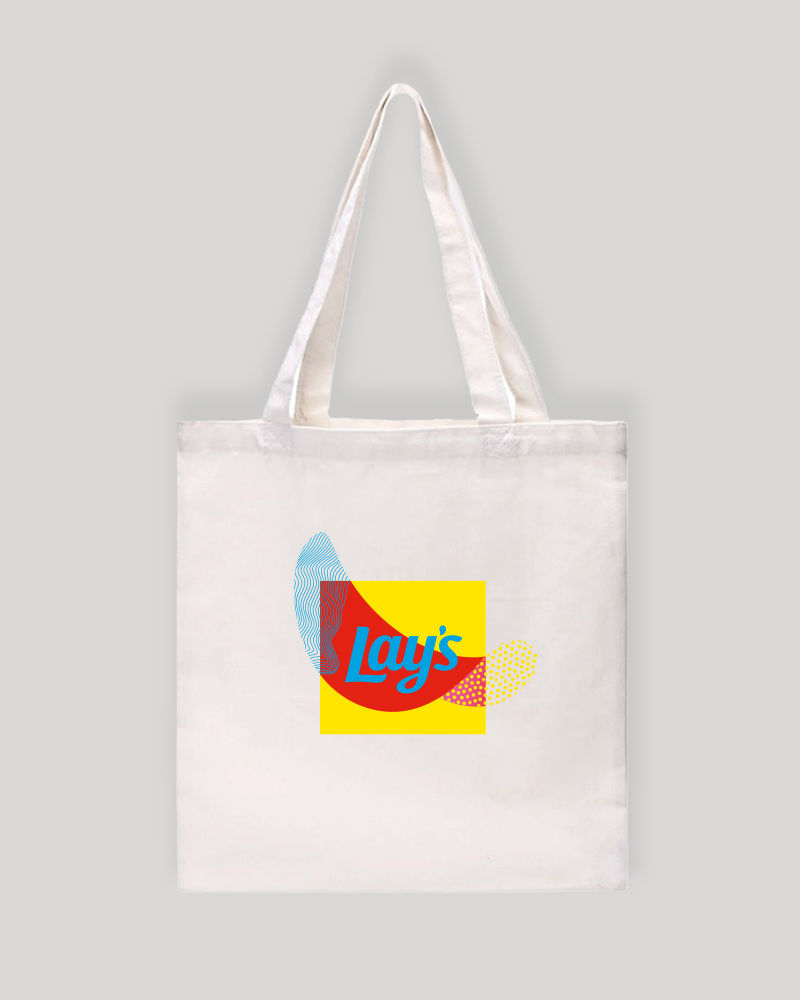 Lays Abstract Chip White Tote Bag