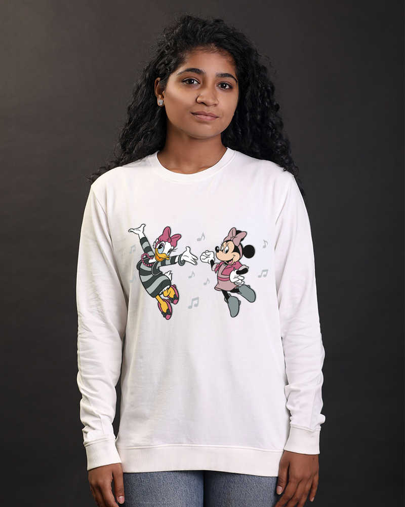 Daisy & Minney Regular Fit White Sweatshirt 