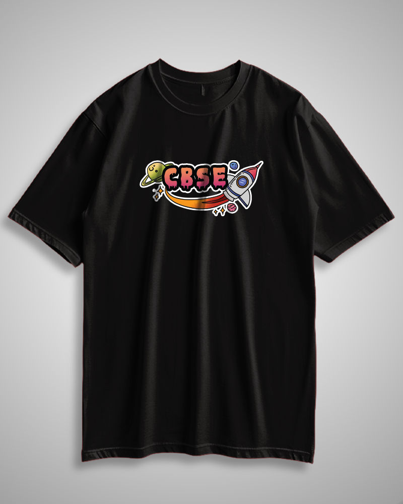 CBSE Rocket Black Oversized Tshirt