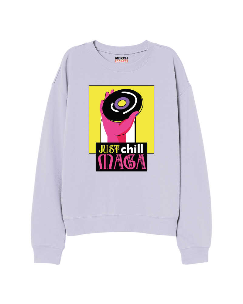 Just chill Maga (English) Sweatshirt - Lavender