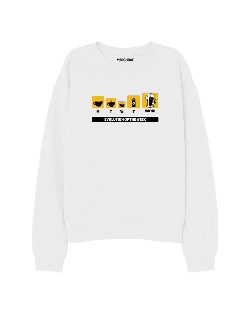 Evolution of the Week Sweatshirt - White