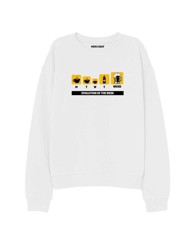 Evolution of the Week Sweatshirt - White