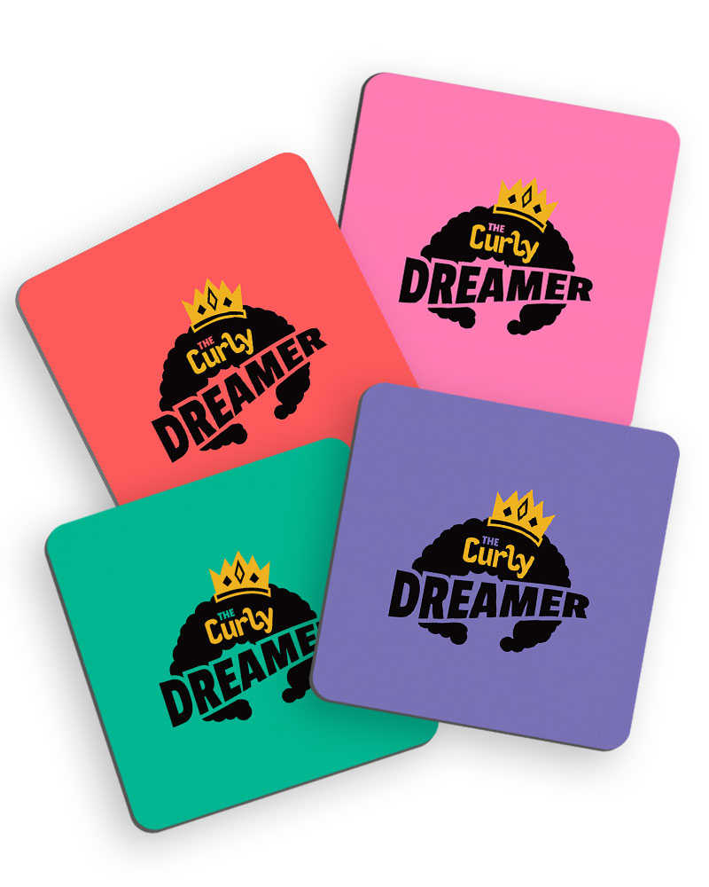 Curly Dreamer Coasters - Set of 4