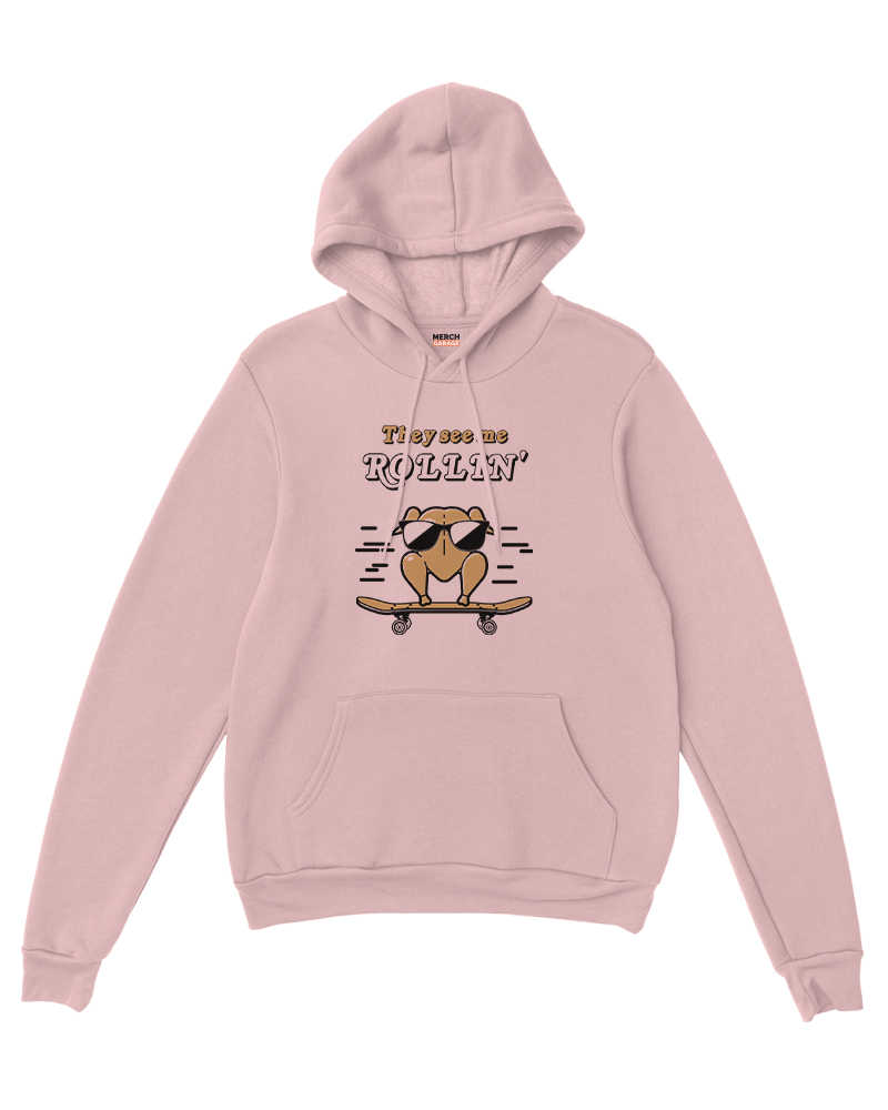 They See me rollin (chicken) Hoodie - Baby Pink