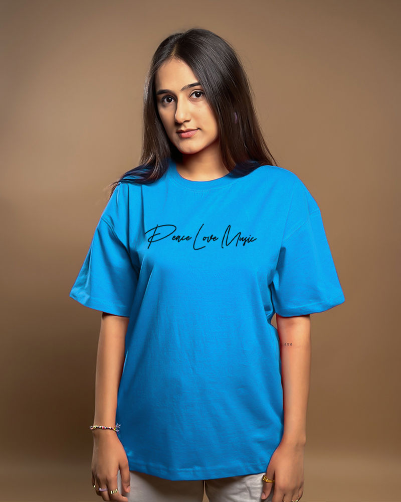 No Shortage of cool Oversized Tshirt - Blue