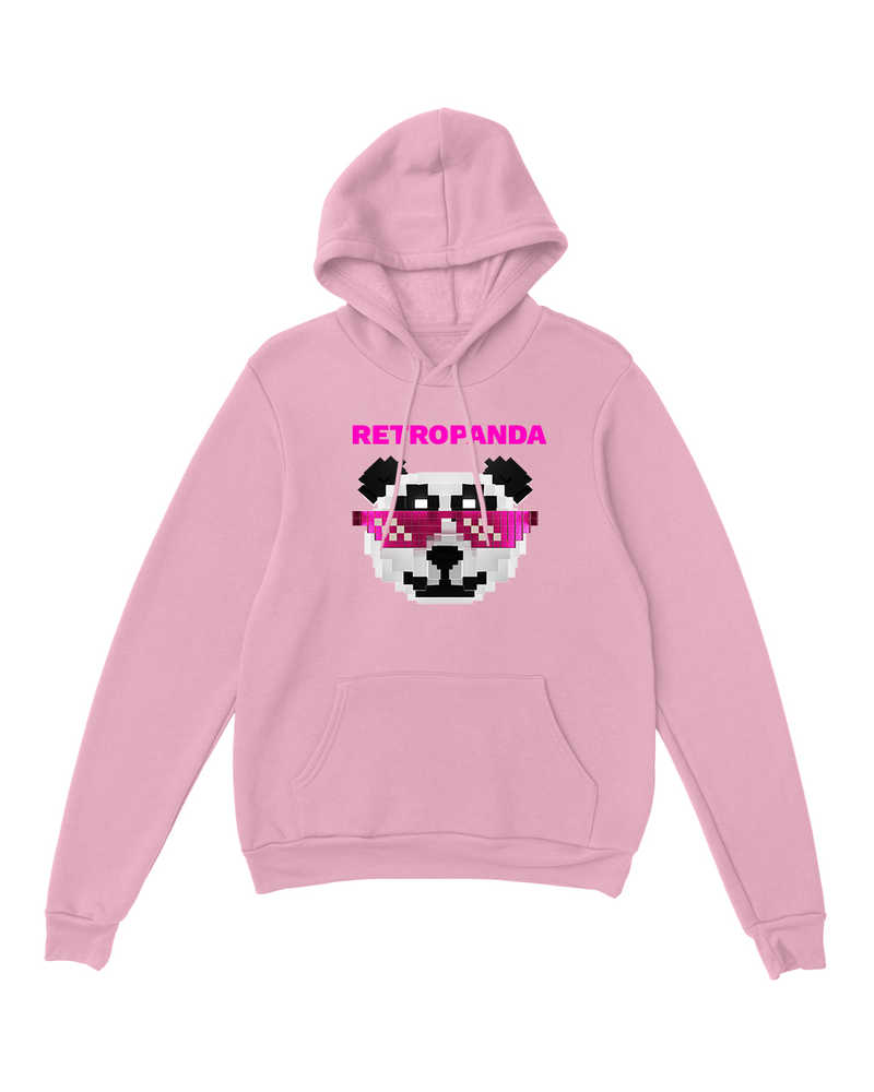 RetroPanda Hoodie - Baby Pink