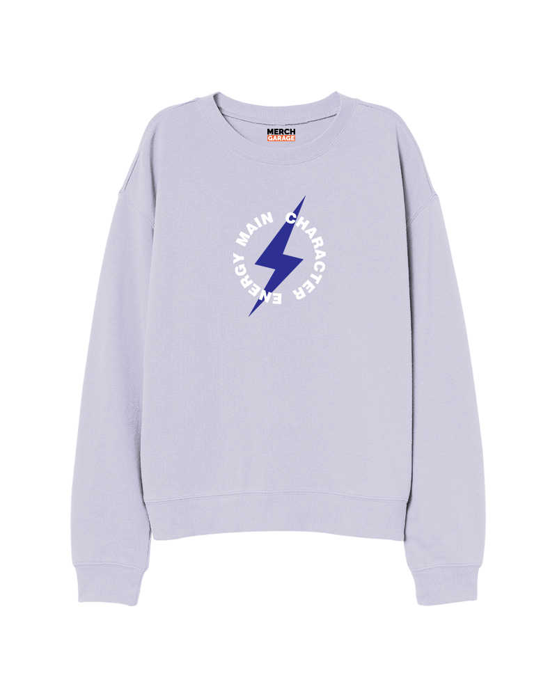 Main Character Energy (Blue Flash) Sweatshirt - Lavender
