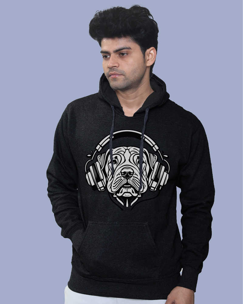 Pitbull Design Fleeced kangaroo pockets Hoodie