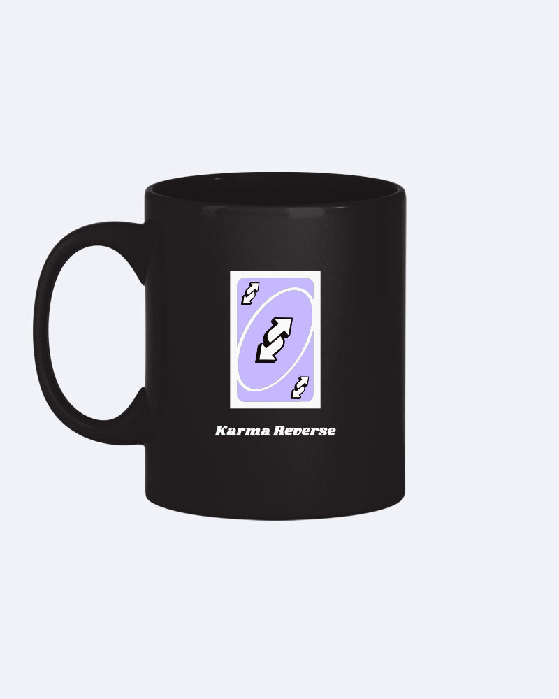 Karma Reverse Black Mug