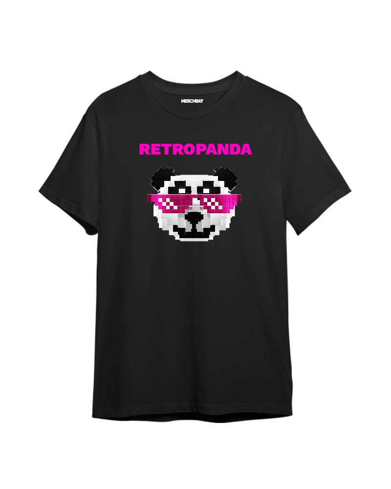 RetroPanda Tshirt - Black