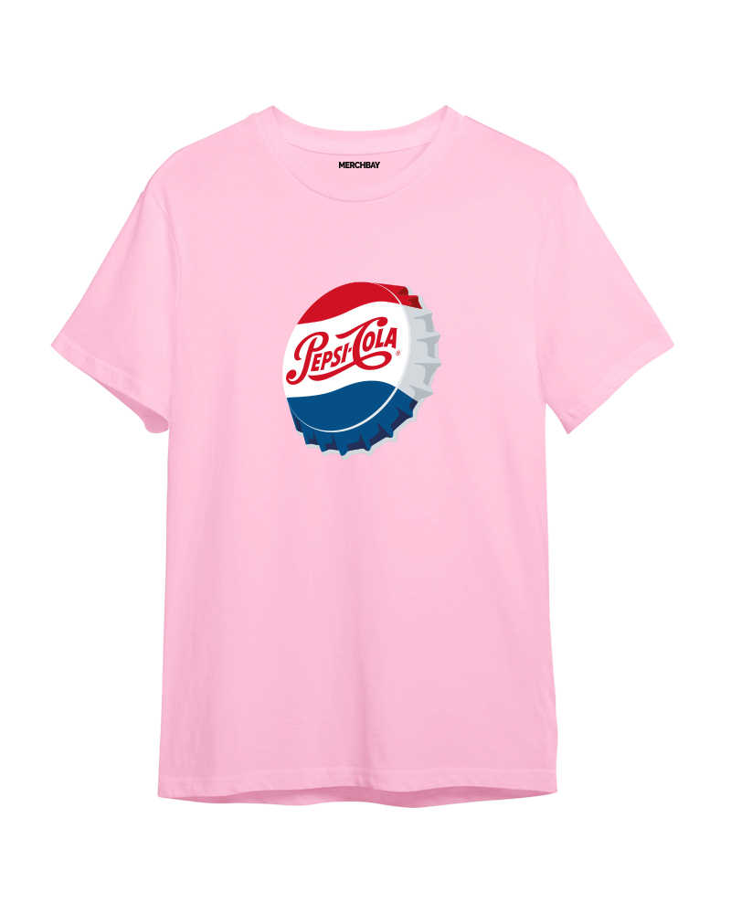 Pepsi Cola (Cap) Tshirt - Baby Pink