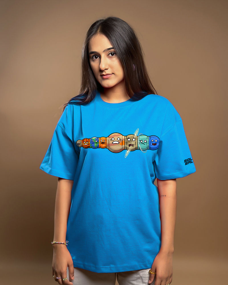 Planets Squished Oversized Tshirt