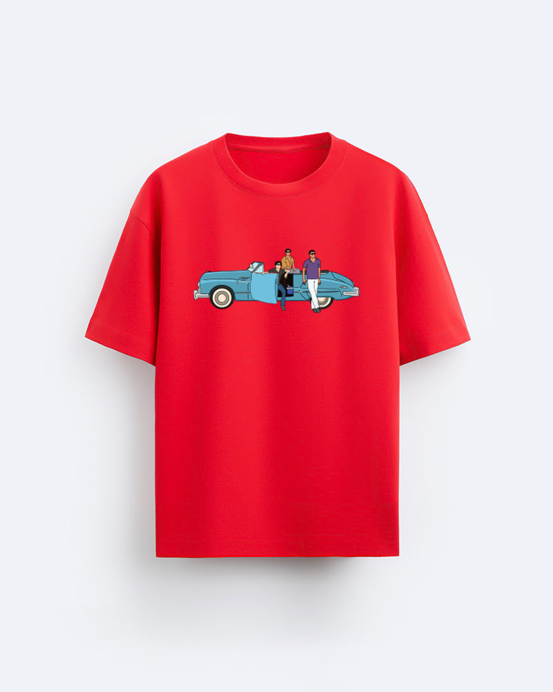 Iconic Trio Red Oversized Tshirt