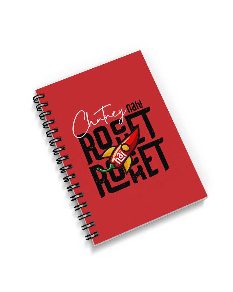 Chutney nahi Rocket hai Spiral Diary - Red