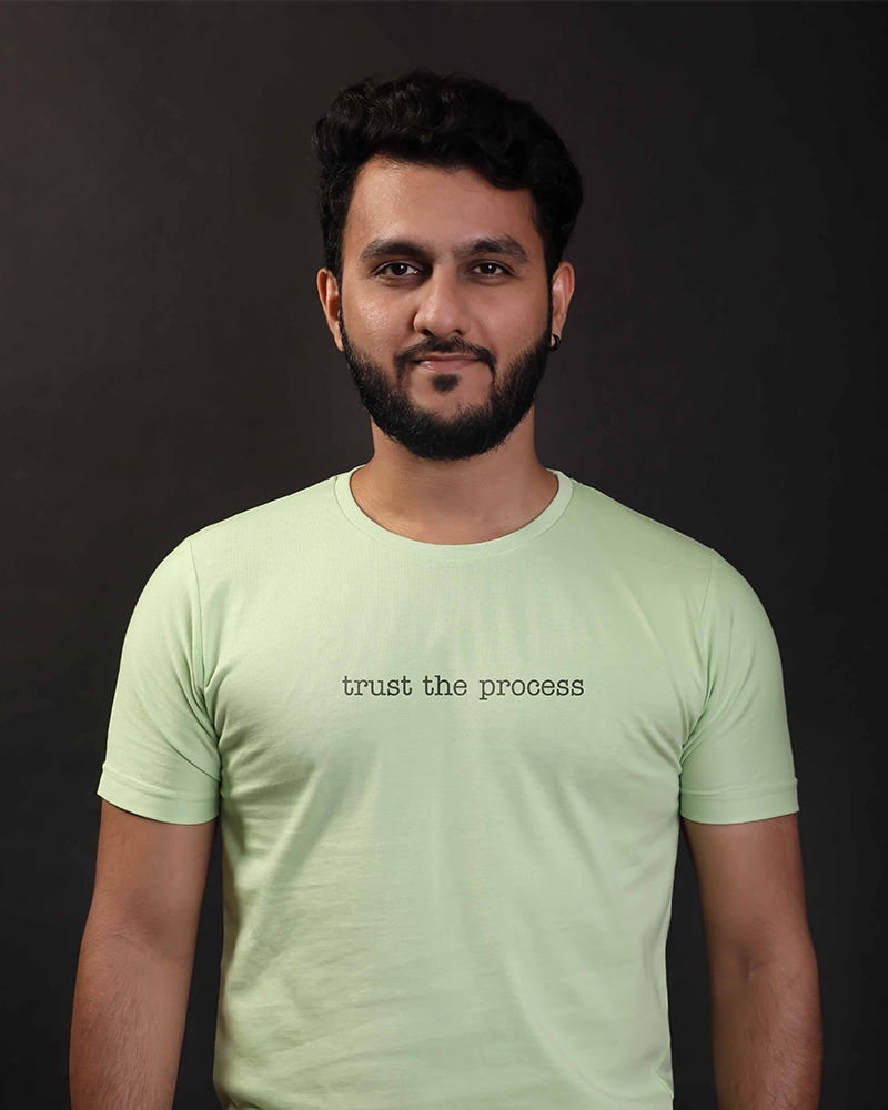 Trust The Process Tshirt (Black Font) - Nile Green