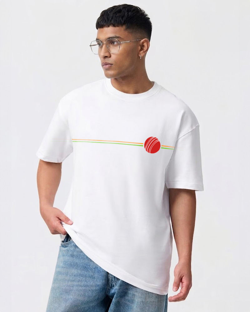 Wicket Line White Oversized T-Shirt 