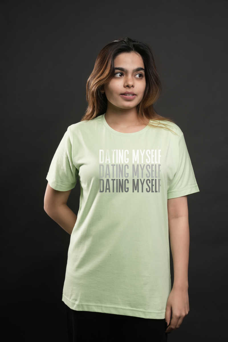 Dating Myself Tshirt - Nile Green