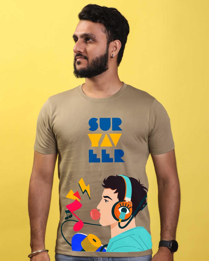 Suryaveer Leggo male Design Cotton Round Neck Tshirt